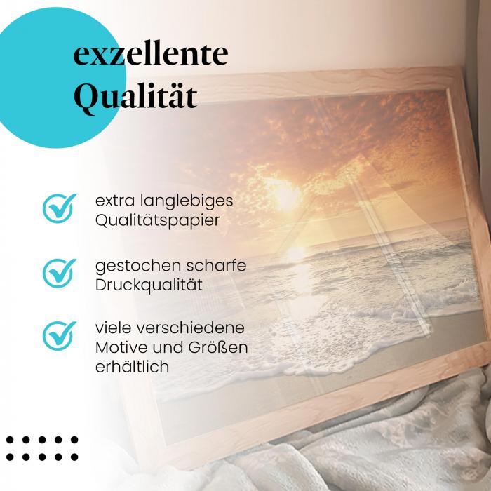 Preview: Romantischer Sonnenuntergang: Meer & Himmel | Postereck 0177