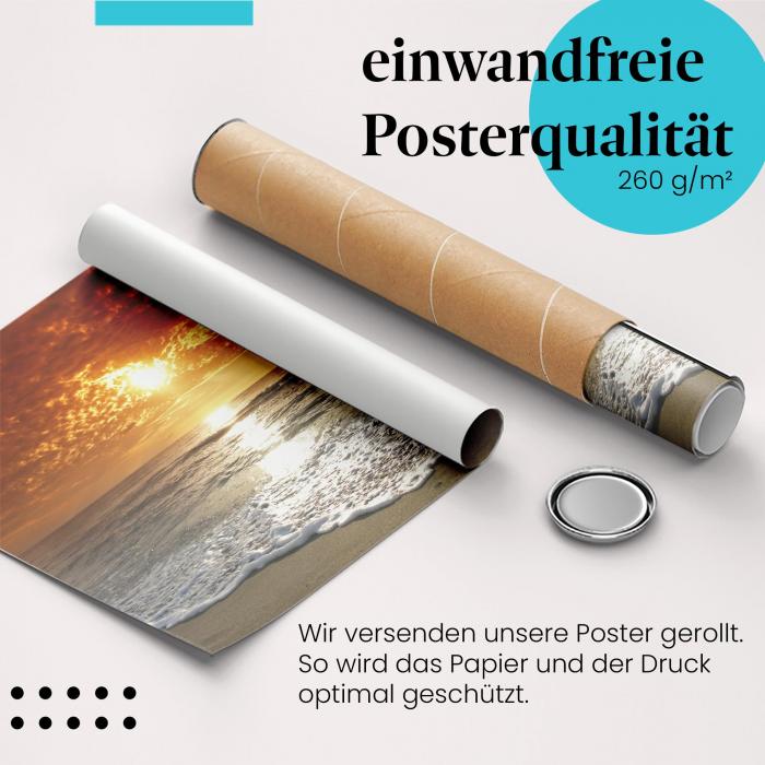 Preview: Romantischer Sonnenuntergang: Meer & Himmel | Postereck 0177