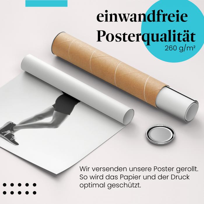 Gerolltes Poster "Sport & Fitness". Motivation & Stärke, sicher verpackt.