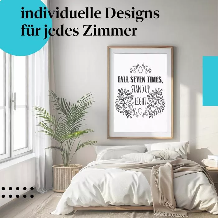 Gib niemals auf: Steh immer… | Postereck 1170