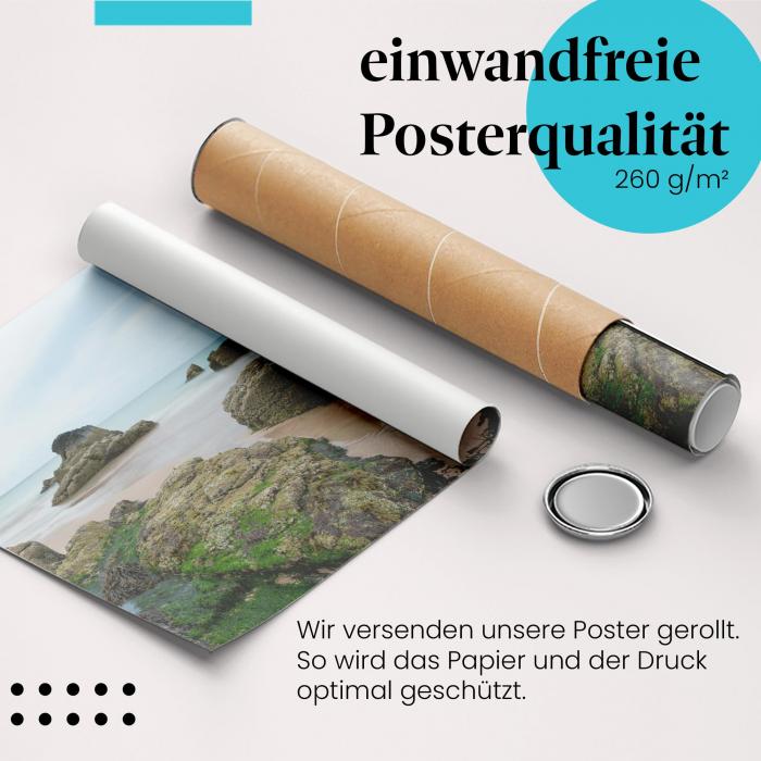 Preview: Steinformationen am Strand: Ruhe & Weite | Postereck 0493