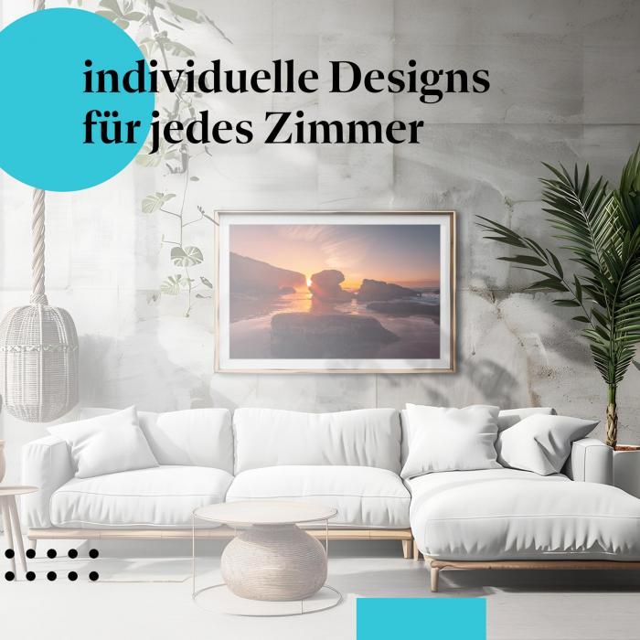 Schlafzimmer Deko: "Sonnenaufgang" Poster: Kraft & Schönheit des Meeres - perfekt fürs Schlafzimmer.