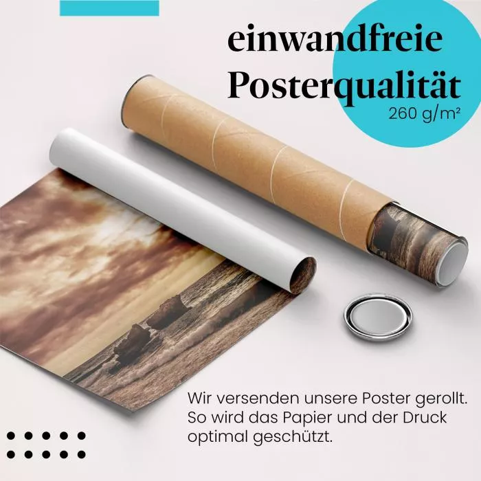 Dramatischer Sonnenuntergang: Meer | Postereck 1300