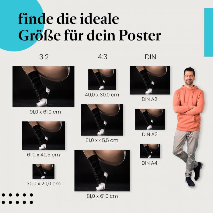 Ballett, Poster: Füße, Schuhe, Stulpen, Anmut.