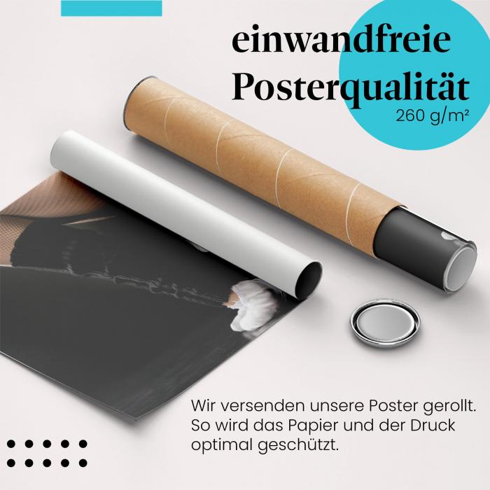 Gerolltes Poster "Ballettfüße" - Tanz & Detail, sicher verpackt.