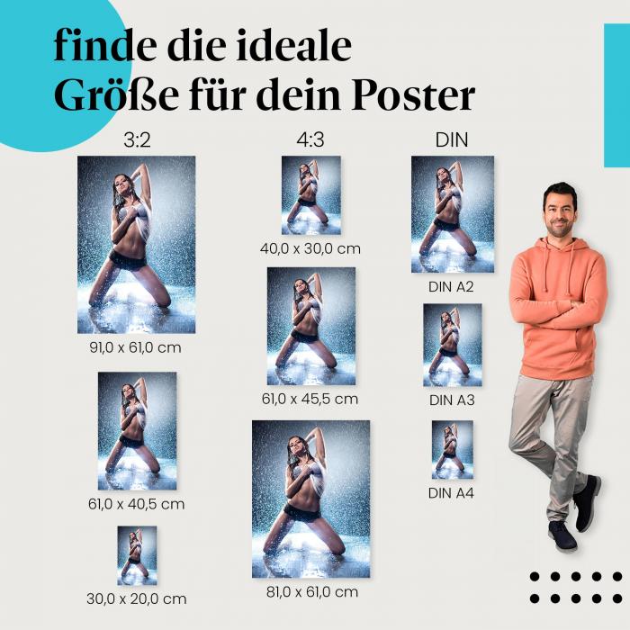 Tänzerin im Regen Poster: Ausdrucksstarke Fotografie!