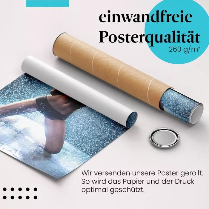 Tänzerin im Regen: Sinnliche Pose | Postereck 0516