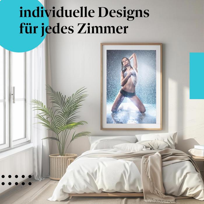 Schlafzimmer Deko: Sinnlichkeit mit "Tänzerin im Regen" Poster
