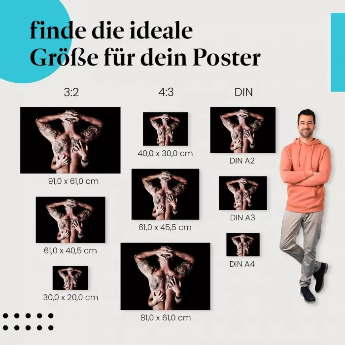 Tätowierter Rücken: Hände & Körperkunst | Postereck 0045