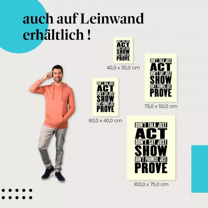 Taten statt Worte: Zeige was… | Postereck 1175
