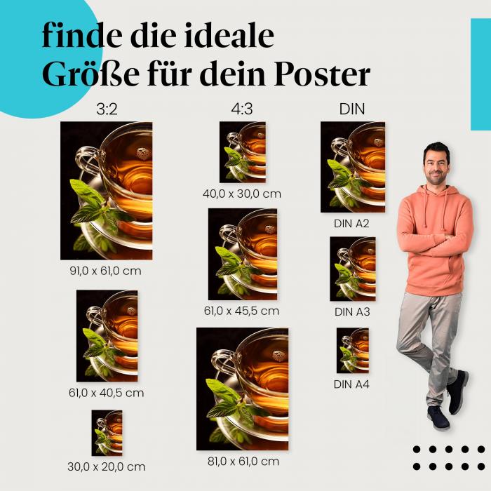 Tee mit Minze Poster: Erfrischende Wanddeko - jetzt bestellen!