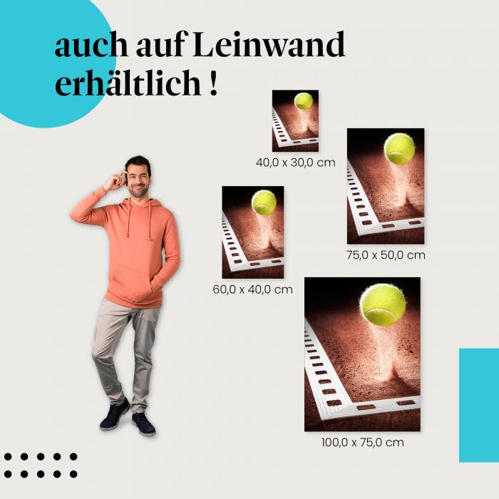 Leinwandbild "Tennisball im Flug": Sport & Spannung