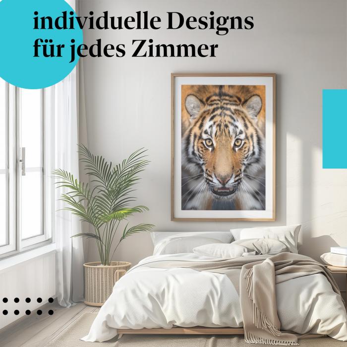 Schlafzimmer Deko: "Tiger" Poster - Ein imposantes Motiv für Tierliebhaber.
