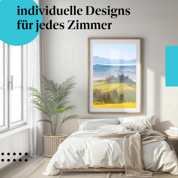 Schlafzimmer Deko: "Toskana" Poster: Für alle, die Italien lieben.