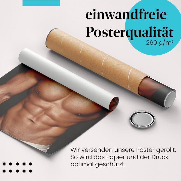 Preview: Mann mit Tattoos: Stärke & Selbstbewusstsein | Postereck 0900