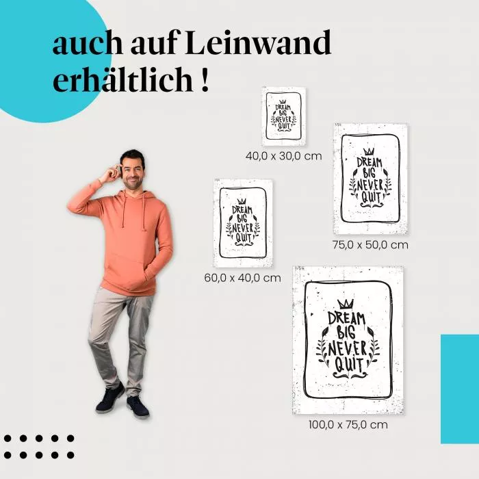Träume Groß, Gib Nie Auf! | Postereck 1601