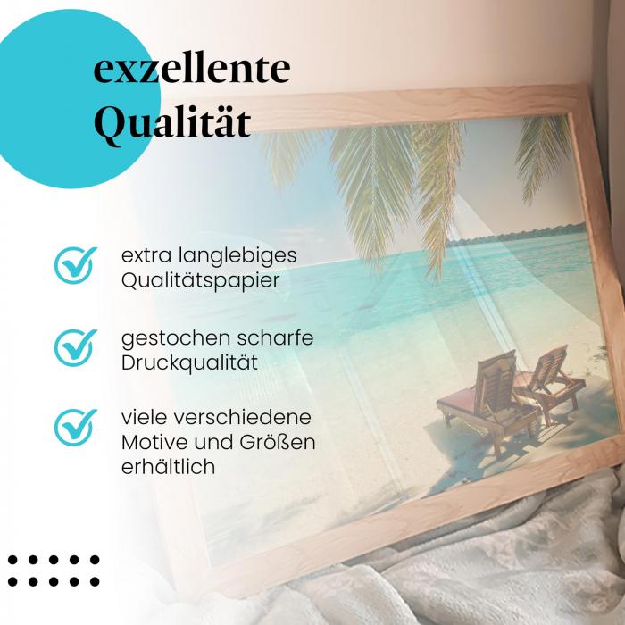 Preview:  Paradiesischer Strand: Türkisblaues Meer | Postereck 0229