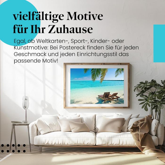 Preview:  Paradiesischer Strand: Türkisblaues Meer | Postereck 0229