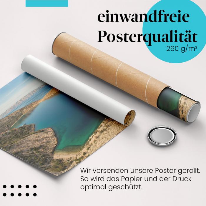 Preview:  Türkises Wasser: Einsame Bucht & Inseln | Postereck 0412