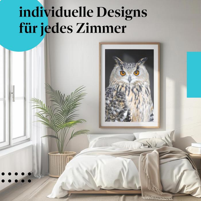 "Nachtvogel": Kunstdruck - Deko für Naturliebhaber & Vogel-Fans.