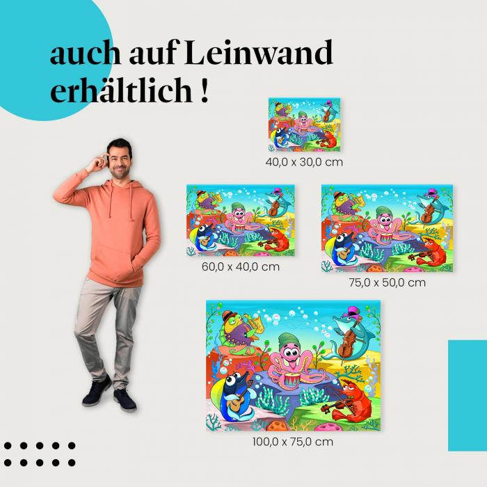 Leinwandbild "Konzert unter Wasser": Humor & Musik
