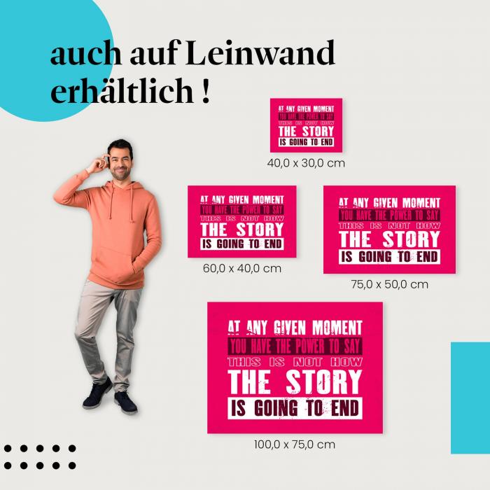 Leinwandbild "Schreibe deine Geschichte neu": Ein Aufruf zur Selbstbestimmung