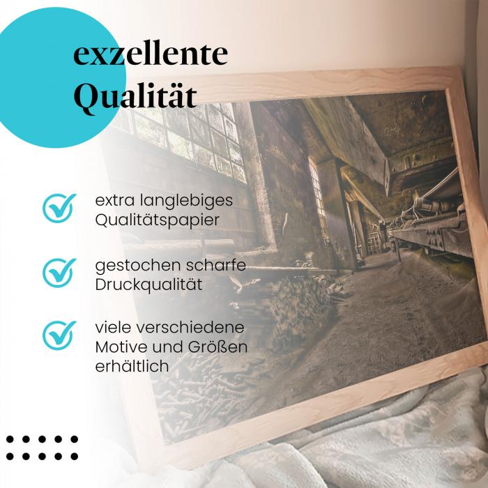 Preview: Verlassene Industriehalle: Vergänglichkeit | Postereck 0003