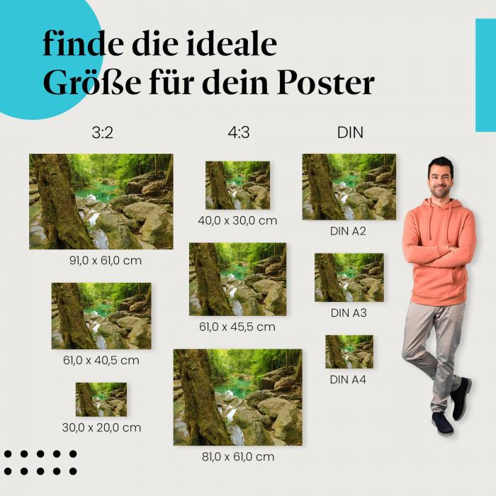 "Versteckter Dschungelpool": Poster - Dschungel, Wasser & Paradies