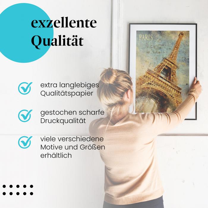 Preview: Vintage Eiffelturm: Nostalgie & Paris | Postereck 0835