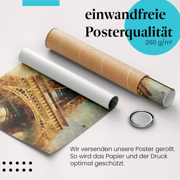 Preview: Vintage Eiffelturm: Nostalgie & Paris | Postereck 0835