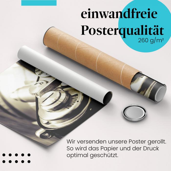 "Alte Kamera": Gerolltes Poster - Nahaufnahme, Nostalgie.