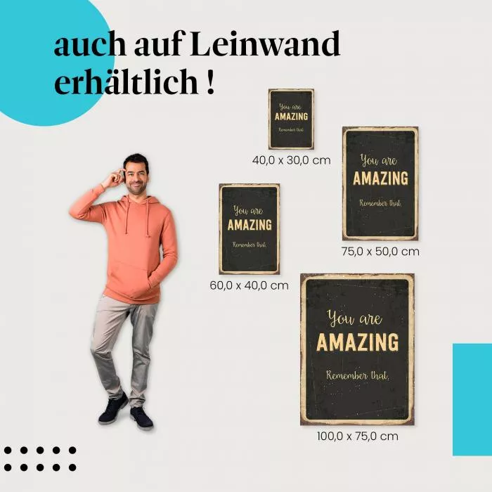 Vintage-Schild: "You are AMAZING" | Postereck 0849