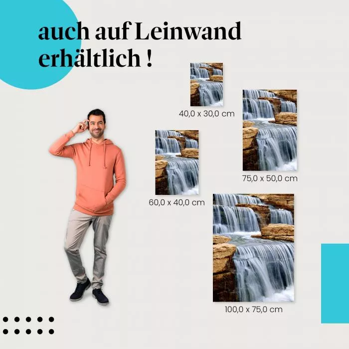  Wasserfall im Detail: Kaskadierendes Wasser | Postereck 0249