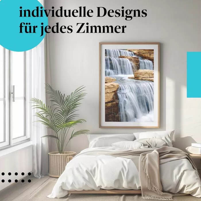  Wasserfall im Detail: Kaskadierendes Wasser | Postereck 0249