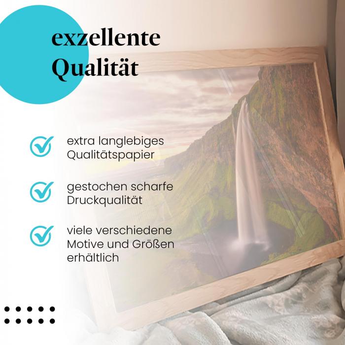 Preview: Majestätischer Wasserfall im Morgenlicht | Postereck 0552