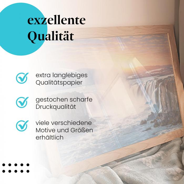 Preview: Wasserfall bei Sonnenuntergang | Postereck 3448