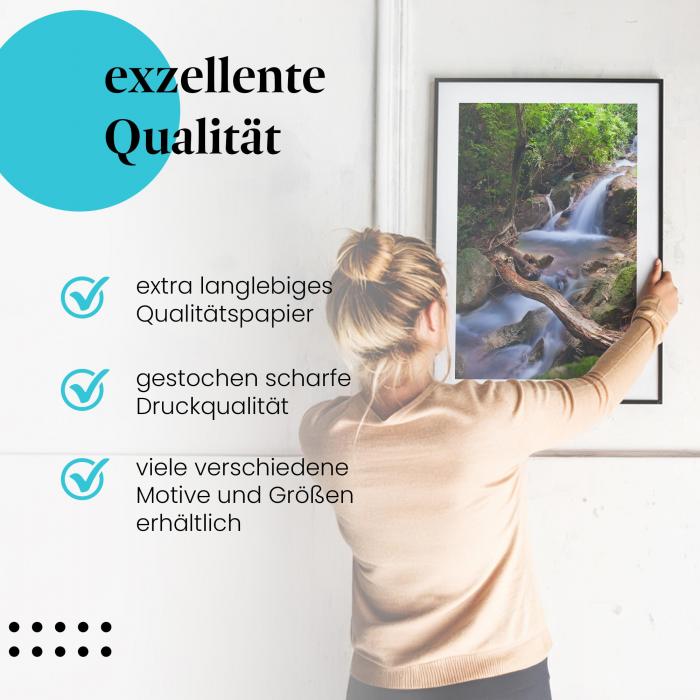 Preview: Tropischer Wasserfall: Idylle & Vegetation | Postereck 0651