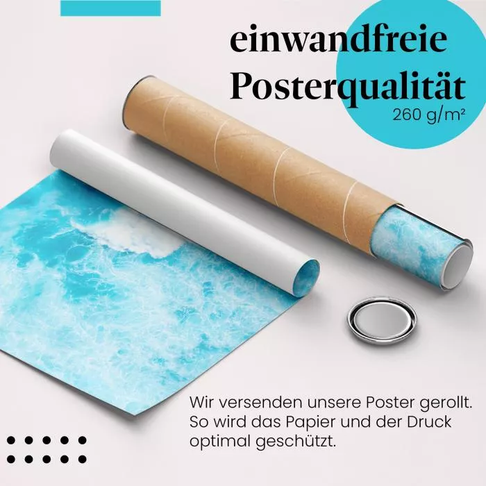 Azurblaue Welle | Postereck 3469