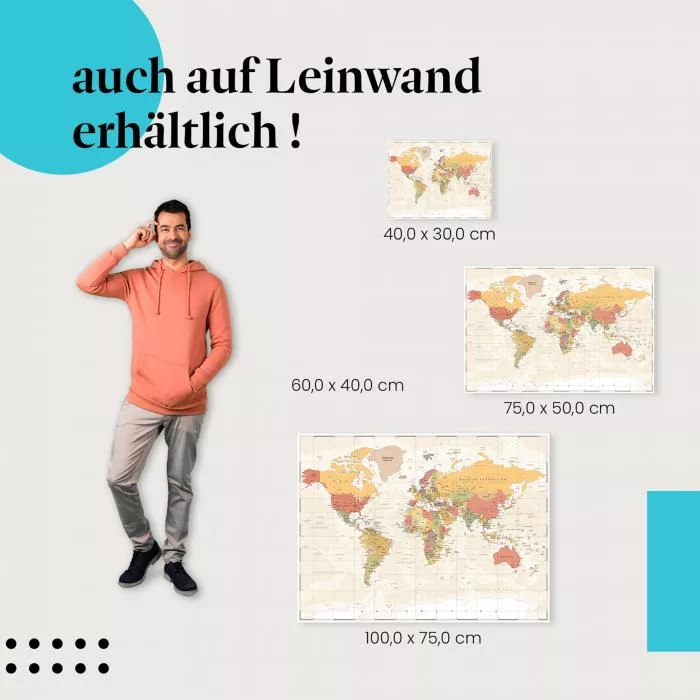 Weltkarte | Postereck 4135