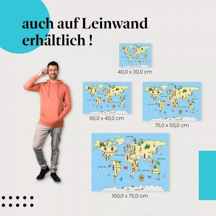 Bunte Kinderweltkarte | Postereck 2353