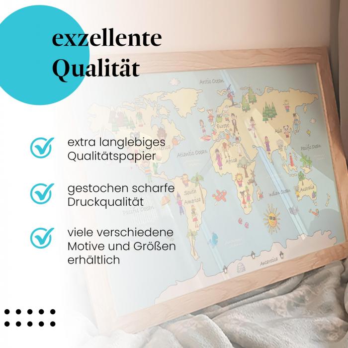 Preview: Bunte Kinderweltkarte | Postereck 2353