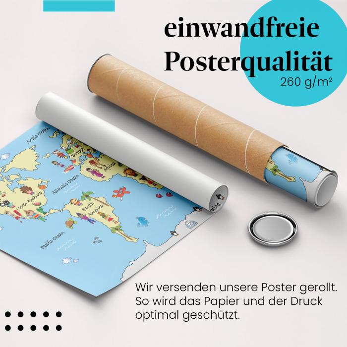 Preview: Bunte Kinderweltkarte | Postereck 2353