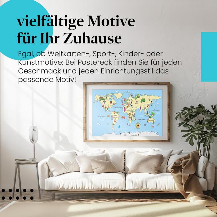 Preview: Bunte Kinderweltkarte | Postereck 2353