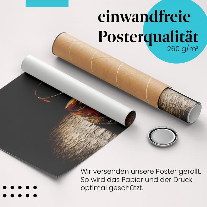 Gerolltes Poster "Whiskey" - Genuss & Entspannung, sicher verpackt.