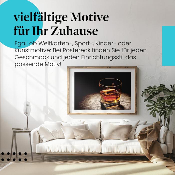 Leinwandbild "Whiskey": Stimmungsvolles Foto - perfekt für Genießer!