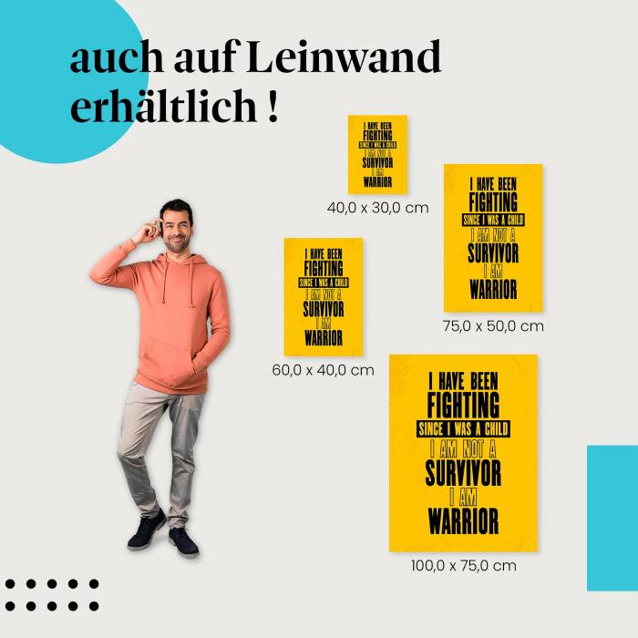 Leinwandbild "Kämpfergeist": Ein Statement für Widerstandsfähigkeit
