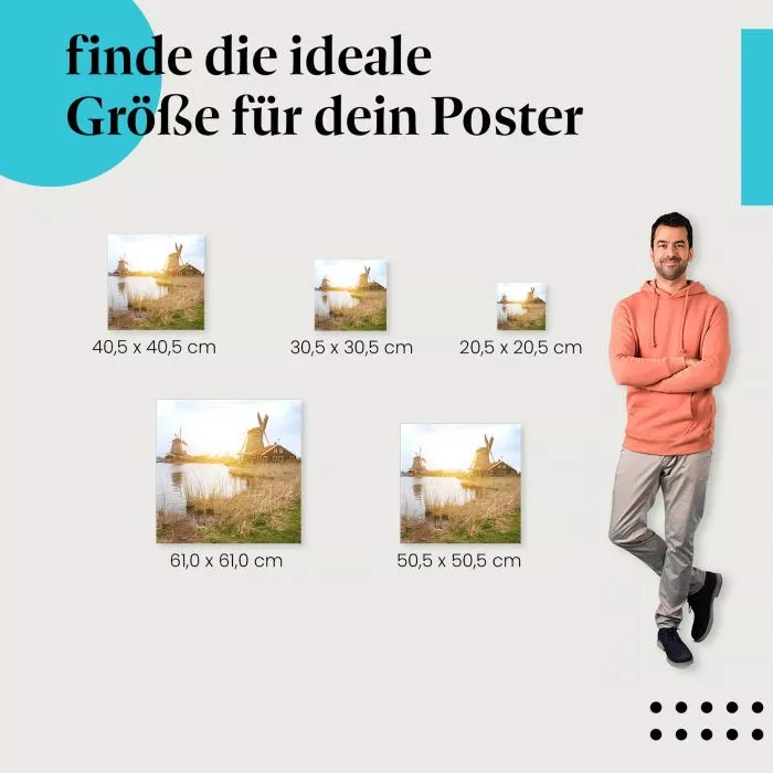 Holländische Windmühlen | Postereck 2288