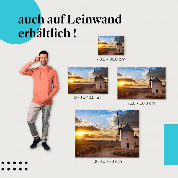 Leinwandbild "Windmühlen in Spanien": Kultur, Geschichte & Landschaft