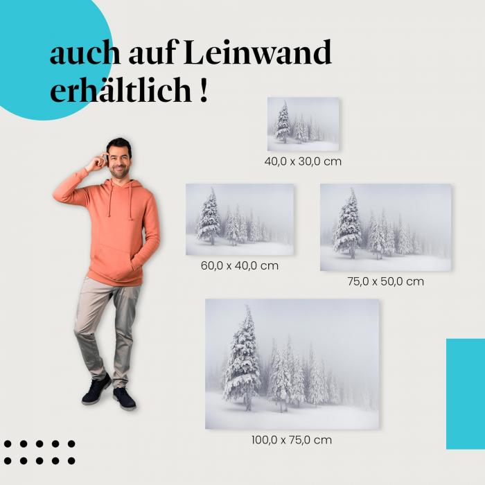 Leinwandbild "Mystischer Winterwald": Ruhe & Stille der Winterlandschaft