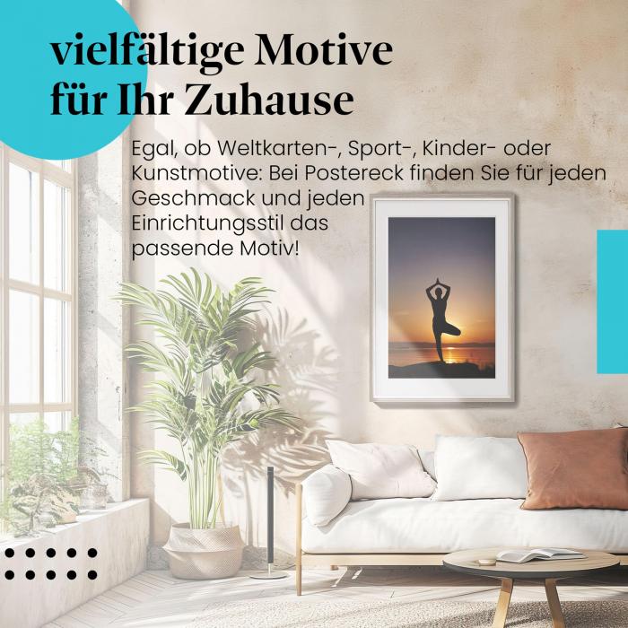 Leinwandbild "Yoga am See": Entspannung & Harmonie - genießen Sie die Ruhe der Natur.